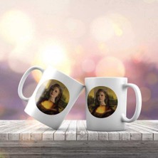 Asilmeydan Lana Del Rey Mona Lisa Baskılı Fincan Kupa Bardak -KB242