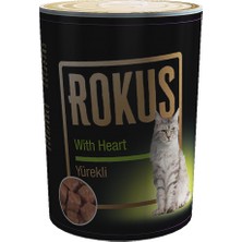 Rokus Yürekli Kedi Konservesi 410G x 6 Adet 13