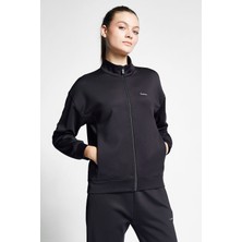 Lescon Siyah Kadın Fermuarlı Sweatshirt 24S-2208-24B