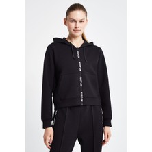 Kadın Fermuarlı Kapüşonlu Sweatshirt 24N-2136