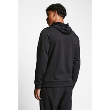 Lescon Siyah Erkek Fermuarlı Kapüşonlu Sweatshirt 23B-1101