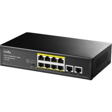 Cudy FS1010P 8 Port 10/100MBPS 120W Poe+, 2 Uplink Portlu Vlan Cctv Rack Mount Metal Switch