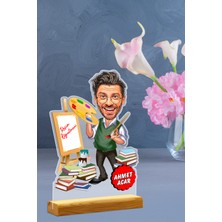 Giftcrea Öğretmenler Günü’ne Özel Hediye Karikatür Pleksi Seti - Özelleştirilebilir Dekoratif Pleksi