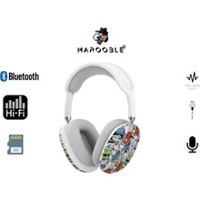 MAROOBLE P9 Desenli Kablosuz Bluetooth Kulak Üstü Wireless Kulaklık