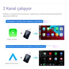 Carplay Araba Için Multi Medya Oynatıcı Mini Kablosuz Ikisi Bir Arada Androit Ios Otomatik Bağlanti