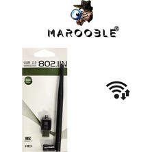 MAROOBLE 600 Mbps Wifi Alıcıları Uyumlu USB Wifi Anten Wifi 5 Dbi Çubuk Antenli Model