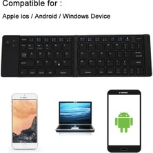 MAROOBLE Beyaz Katlanabilir Bluetooth Klavye Telefon Tablet Bilgisayara Uyumlu