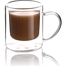 Çift Cidarlı Borosilikat Cam - Kahve - Bitki Çayı Kupası 200 Ml x 2 adet 1837