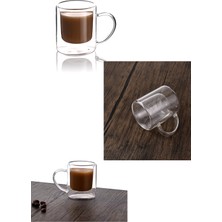 Çift Cidarlı Borosilikat Cam - Kahve - Bitki Çayı Kupası 200 Ml x 2 adet 1837