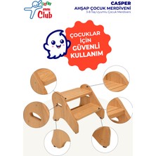 Hobi Mini Club Casper Ahşap Çocuk Merdiveni 3-8 Yaş Uyumlu Çocuk Merdiveni