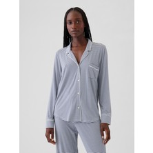 Gap Kadın Mavi Modal Pijama Üstü