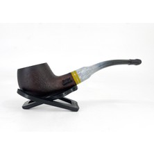 Dapper Half Bent Prince Briar (Gül Kökü) 9 mm Filtreli El Yapımı Pipo - Kahverengi 1741