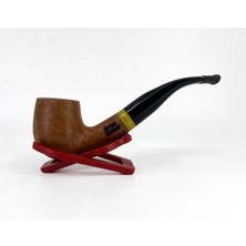 Dapper Bent Apple Briar (Gül Kökü) 9 mm Filtreli El Yapımı Pipo - Kahverengi 1748