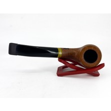 Dapper Bent Apple Briar (Gül Kökü) 9 mm Filtreli El Yapımı Pipo - Kahverengi 1748