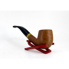 Dapper Bent Apple Briar (Gül Kökü) 9 mm Filtreli El Yapımı Pipo - Kahverengi 1748