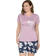 Alperi 76-80 Kadın Şortlu Kısa Kollu Pijama Takım
