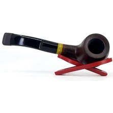 Dapper Half Bent Apple Briar (Gül Kökü) 9 mm Filtreli El Yapımı Pipo - Kahverengi 1743