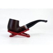 Dapper Bent Apple Briar (Gül Kökü) 9 mm Filtreli El Yapımı Pipo - Kahverengi 1742