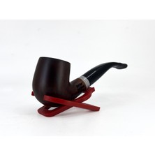 Dapper Bent Apple Briar (Gül Kökü) 9 mm Filtreli El Yapımı Pipo - Kahverengi 1742