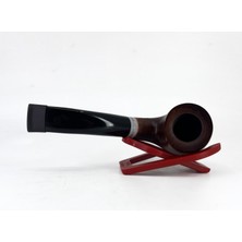 Dapper Bent Apple Briar (Gül Kökü) 9 mm Filtreli El Yapımı Pipo - Kahverengi 1742