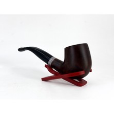 Dapper Bent Apple Briar (Gül Kökü) 9 mm Filtreli El Yapımı Pipo - Kahverengi 1742