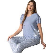 Alperi 78-90 Kadın Yuvarlak Yaka Kısa Kol Pijama Takım