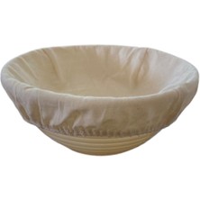 Fırıncı Market Bambu Hamur Mayalama Sepeti Yuvarlak Bezli 23X9 cm