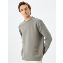Koton Bisiklet Yaka Pamuk Karışımlı Atatürk Baskılı Sweatshirt