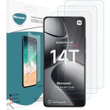 Microsonic Xiaomi 14T Pro Screen Protector Nano Glass Cam Ekran Koruyucu (3`lü Paket)