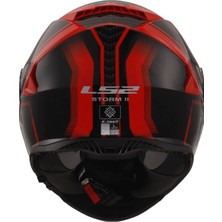 LS2 Storm 2 Tracker Siyah-Kırmızı Kask