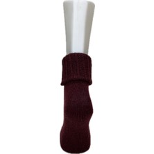 Look Socks Kadın Bordo Renk Tekli Yün Çorap