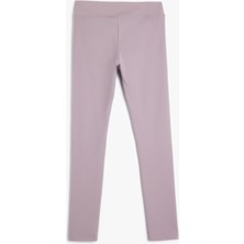 Koton Basic Pembe Tayt Kız Çocuklar İçin Slim Fit Lastikli Orta Kalınlık