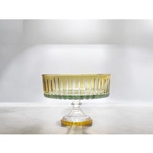 Paşabahçe Kristal Gold Detay Bal Rengi Kesme Kase 25CM