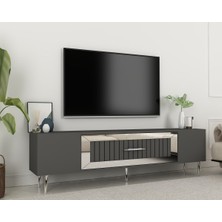 Demonte Decor DEKOLP3DD Tv Sehpası Antrasit-Gümüş