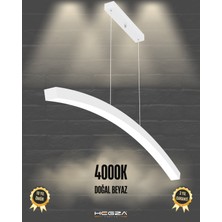 Hegza Lighting Luna (Beyaz Kasa, Doğal Beyaz) Ledli Modern Sarkıt LED Avize