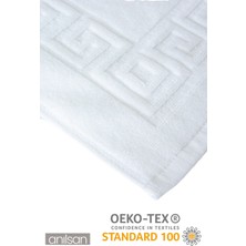 Beyaz Ayak Havlusu - 50x70 Cm, 245 gr, %100 Pamuk, Spa Ve Otel Banyo Paspası, Günlük Kullanıma Uygun