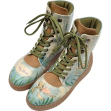 Kadın Vegan Deri Turkuaz Uzun Bot - Hey Dude Tasarım