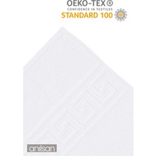 2'li Greek Beyaz Banyo Havlusu - 70x140 cm, 490 gr, %100Pamuk, Spa ve Otel Havlusu, Günlük Kullanıma Uygun