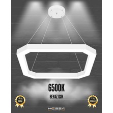 Hegza Lighting Bagel (Beyaz Kasa, Beyaz Işık) Ledli Modern Sarkıt LED Avize