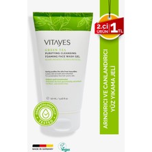 VITAYES Yüz Temizleme Jeli Akneye Yatkın Ciltler için Yeşil Çay Özlü Derinlemesine Temizlik Canlılık 150 ml