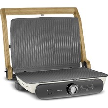 Karaca Gastro Grill Pro 2400W Izgara ve Tost Makinesi Wood Craft 6 Dilim Kapasiteli