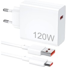 Şarj Aleti Hızlı Güvenli Şarj 120W USB  Type C Uçlu Kablolu Şarj Aleti