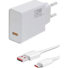 Şarj Aleti Hızlı Güvenli Şarj 120W USB  Type C Uçlu Kablolu Şarj Aleti