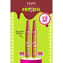 Nyx Professional Makeup 2'li Fat Oil Slick Click Parlatıcı Dudak Balmı - 03 No Filter Needed