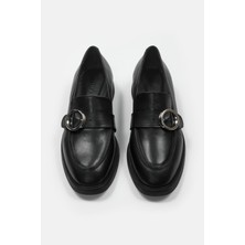 Joos Siyah Hakiki Deri Kadın Loafer