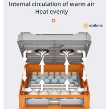 Epilons EPO-128 Yumurtalık 5 Programlı Tam Otomatik Kuluçka Makinesi Incubator