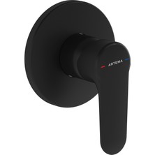 VitrA Root A4272836 Round Ankastre Duş Bataryası, Sıva Üstü Grubu, Mat Siyah