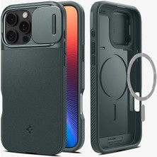 Spigen Apple iPhone 16 Pro Kılıf Optik Armor Magfit Magsafe Özellikli Abyss Green - ACS08150