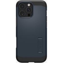 Spigen Apple iPhone 16 Pro Kılıf Tough Armor Aı T (Kamera Buton Korumalı) Magfit Magsafe Özellikli Metal Slate - ACS08511