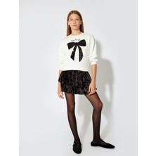 Koton Mini Etek Kadife Beli Lastikli Rahat Kalıp